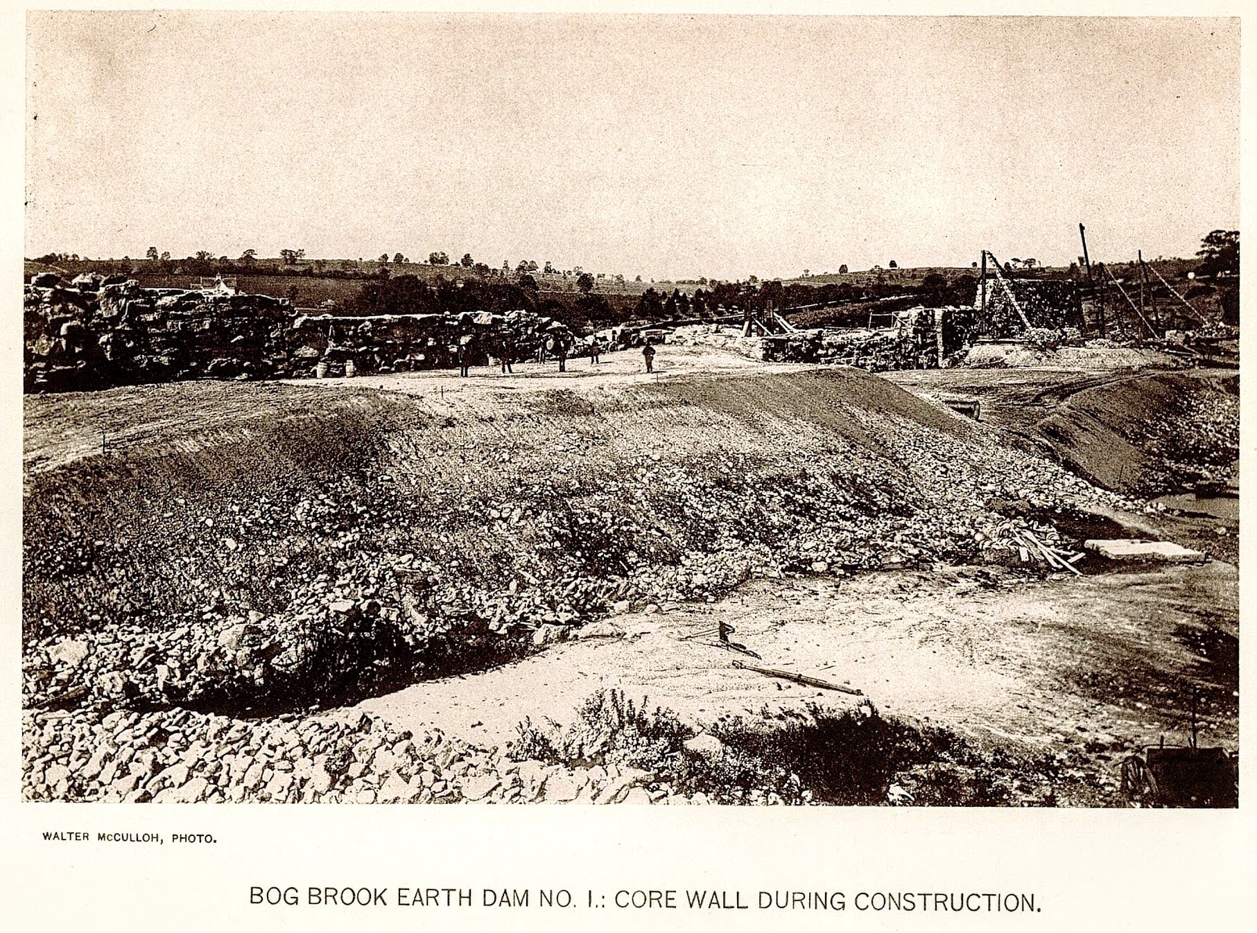 Bog Brook Earth Dam No. 1: Core Wall During Construction